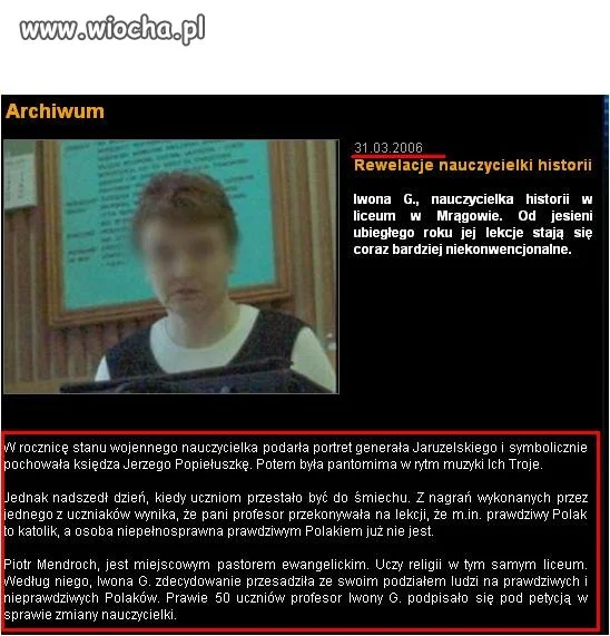 31.03.2006 Archiwum Interwencji - Przeczytaj
