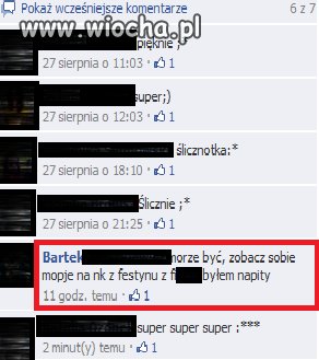 13 letnie dziecko szpanuje na face... 