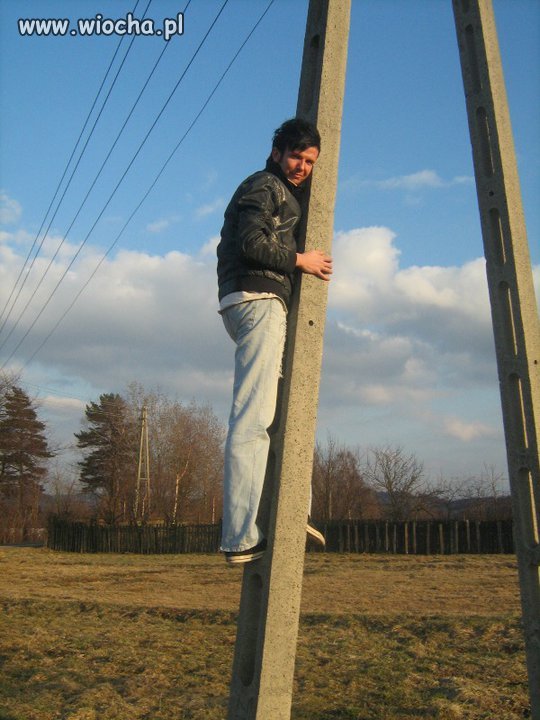 Słitt focia ... na słupie elektrycznym
