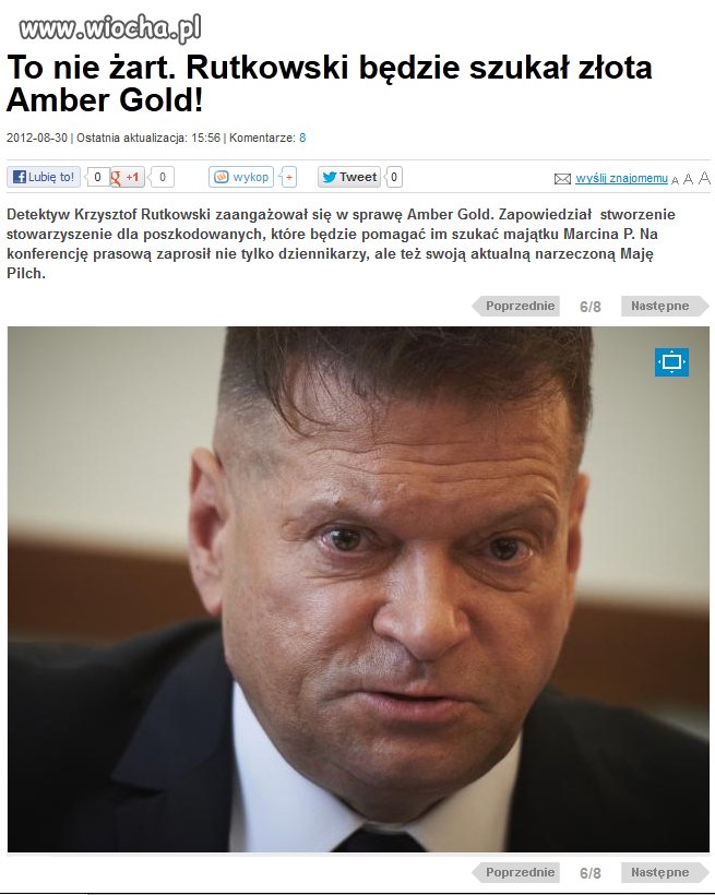 Rutkowski będzie szukał złota Amber Gold