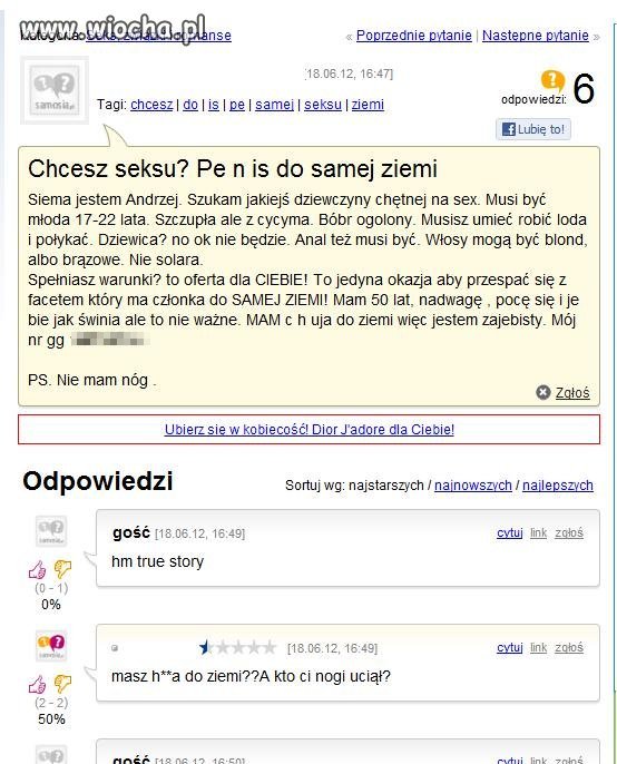 Penis do samej ziemi...