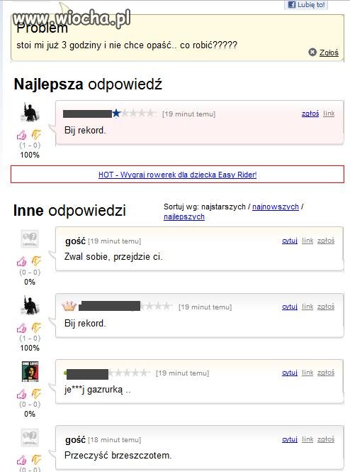 Nie chce opaść