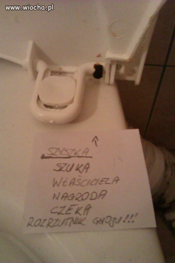 Szyszka czyli patrz gdzie korzystasz z WC