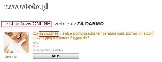 Test ciążowy online 