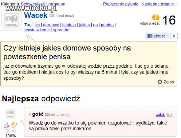 Najlepiej to niech go sobie dalej młotkiem wali,