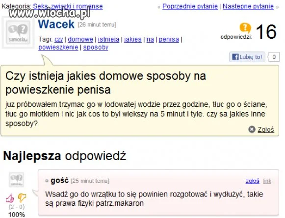 Najlepiej to niech go sobie dalej młotkiem wali,