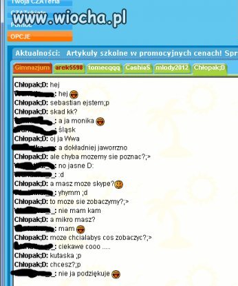 Jak dla mnie przesada żeby wchodzić na czacik 