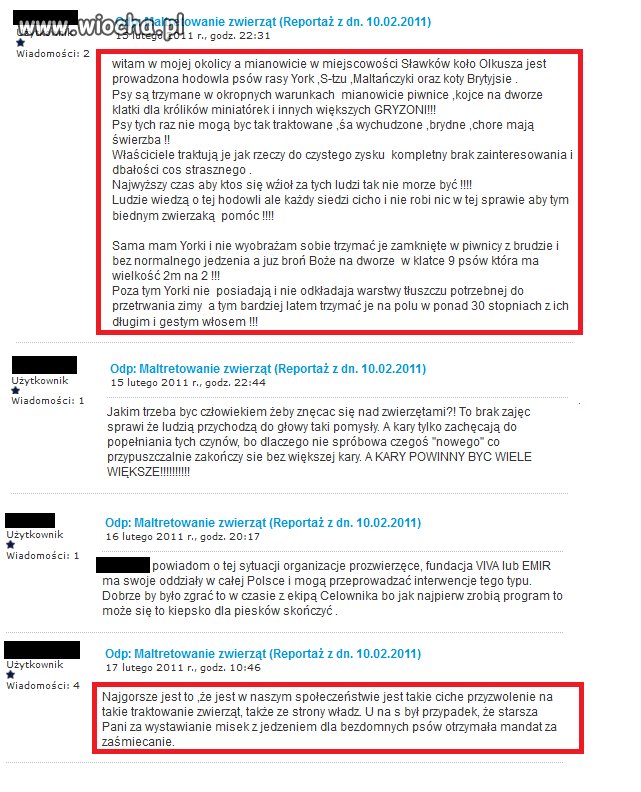 Ludzkie okrucieństwo nadaje się tylko na Wiocha.pl