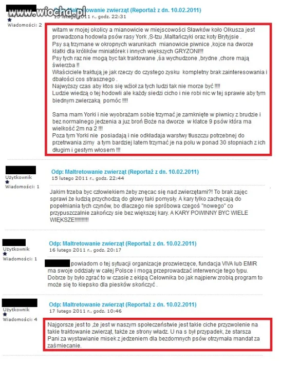 Ludzkie okrucieństwo nadaje się tylko na Wiocha.pl