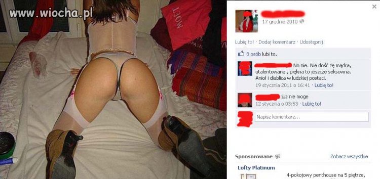 Ale teraz od dupy strony. Kolejne słit focie na FB