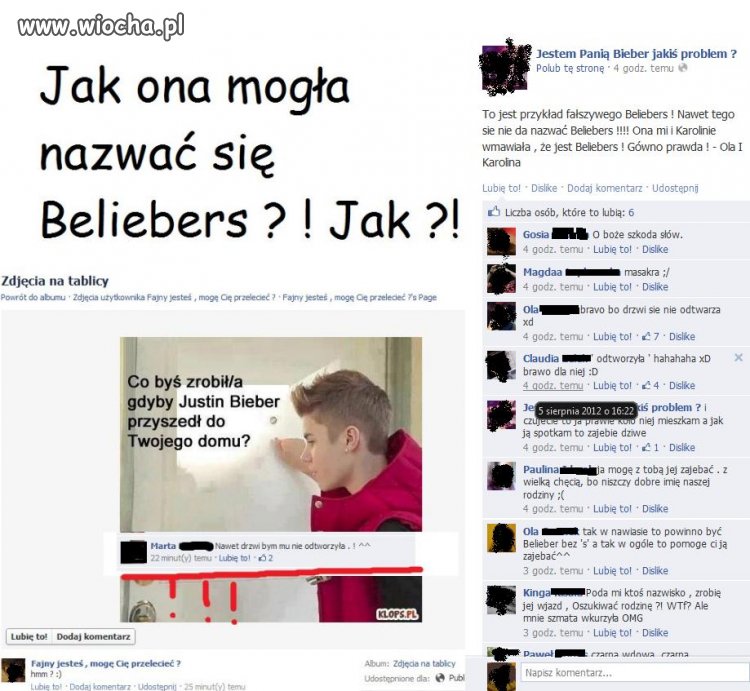 Bieber im wszystkim mózgi powyżerał .