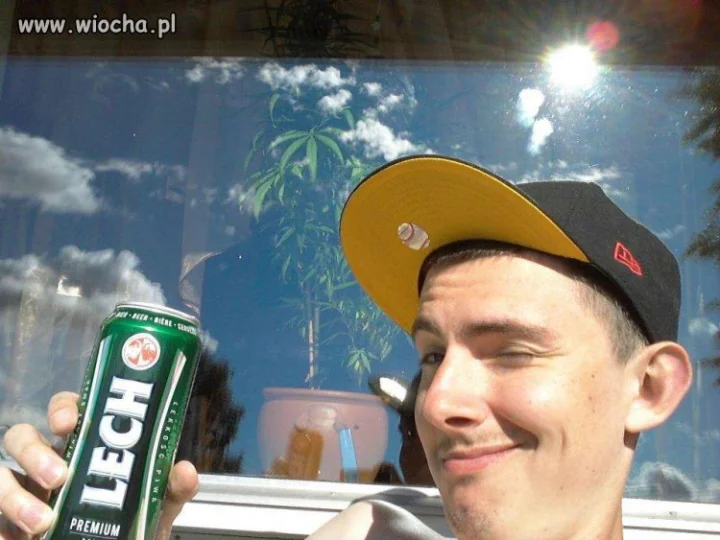 Szpan na piwo a za oknem marycha.