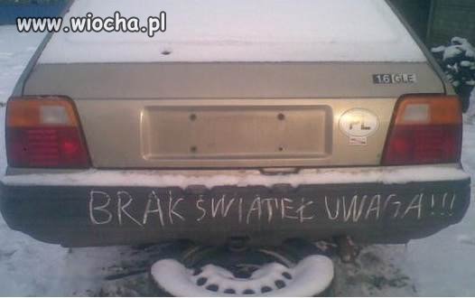 Brak świateł