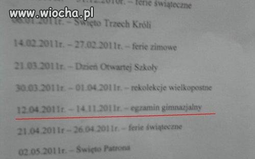 Egzamin gimnazjalny.