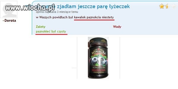 Paznokieć w konfiturze