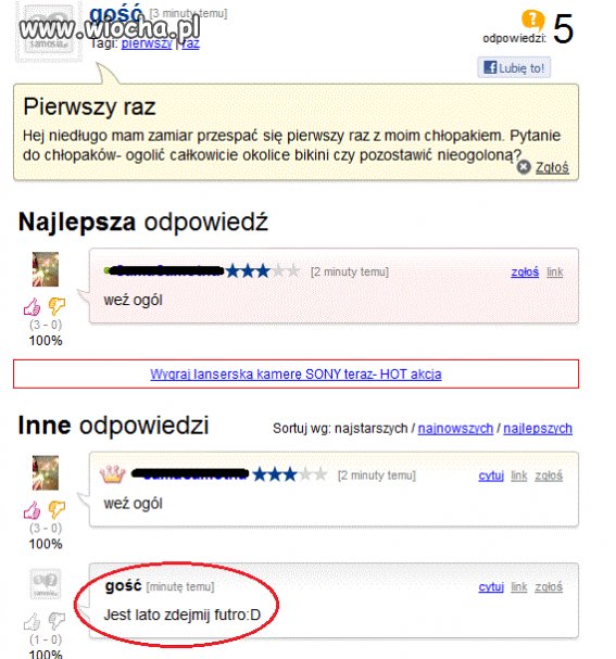Pierwszy raz