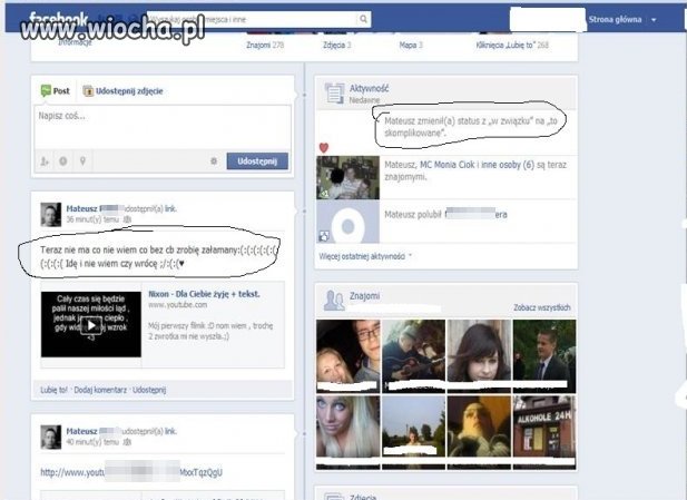 Sprawy sercowe na Fb...