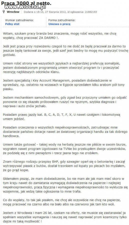Idealny pracownik powinien...