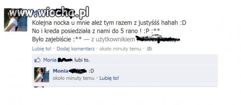 Lub swój status, skomentuj go i myśl, że jesteś fajna