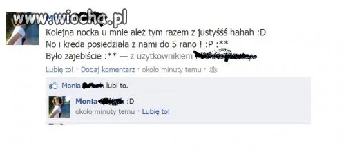 Lub swój status, skomentuj go i myśl, że jesteś fajna