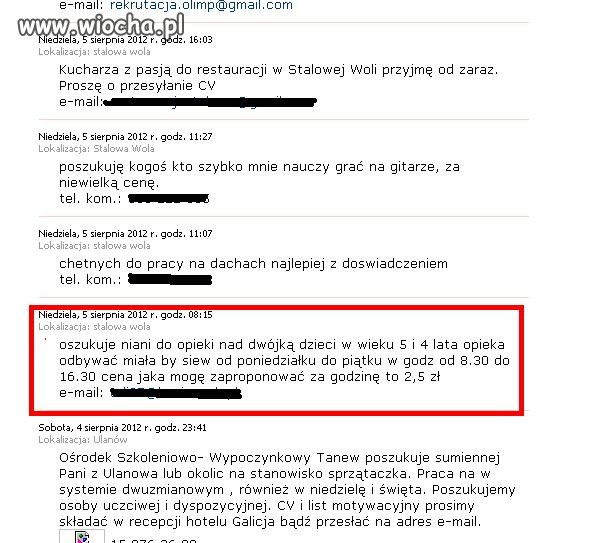 2,5zl za pilnowanie dzieci ?!