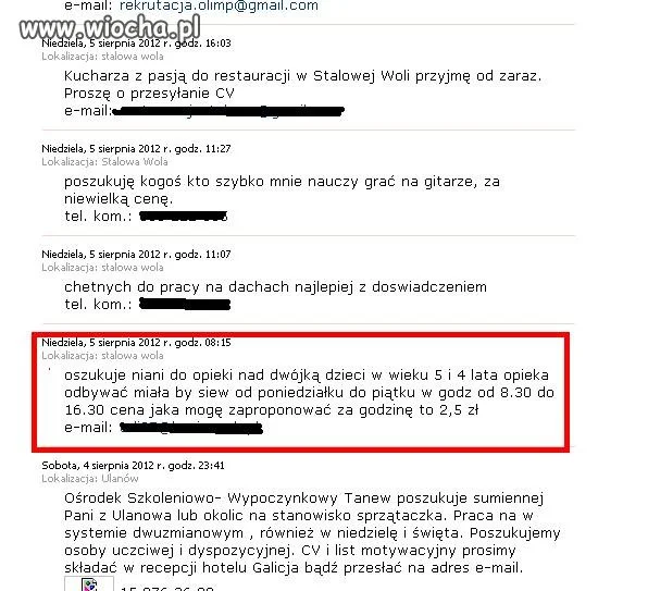 2,5zl za pilnowanie dzieci ?!