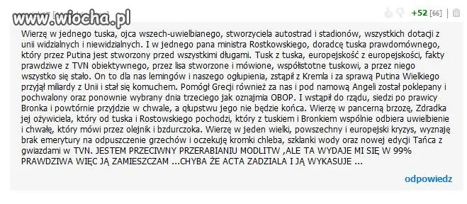"Wierzę w Tuska"