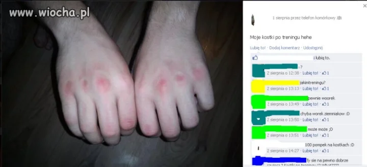 Moje kostki po treningu a w tle ta brudna stopa...