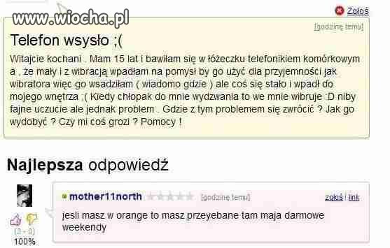"Telefon wsysło ;("