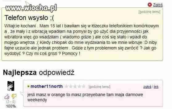 "Telefon wsysło ;("