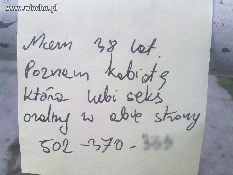 Ogłoszenie przed sklepem