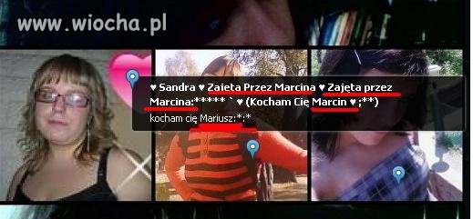 W loginie kocha Marcina, ale już w opisie pinezki