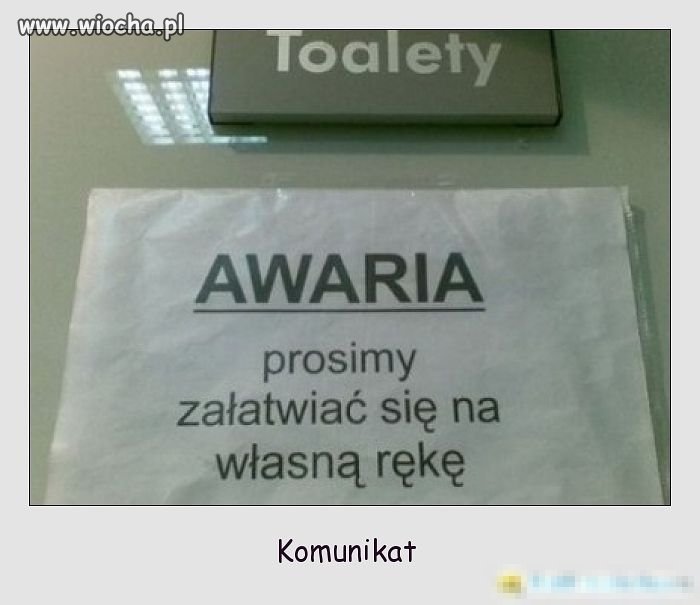 Prosimy załatwiać się