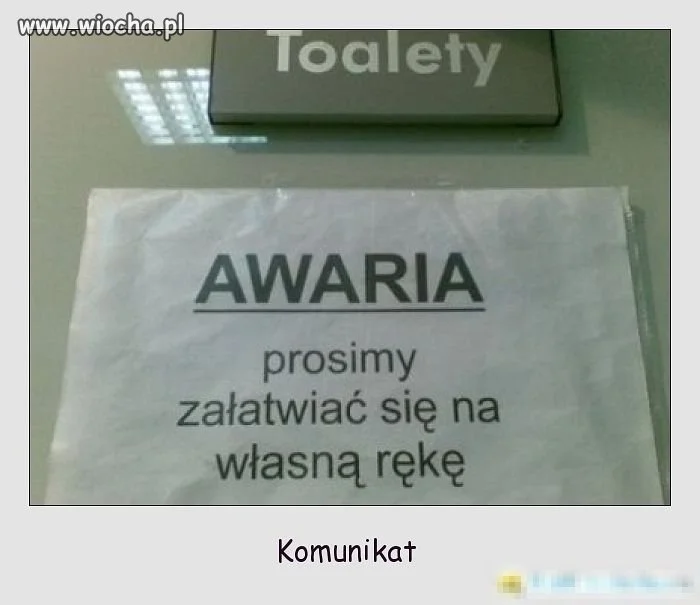 Prosimy załatwiać się