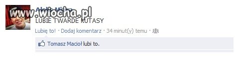 Status na FB gimnazjalisty