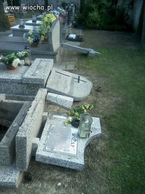 Zniszczyli kilka nagrobków