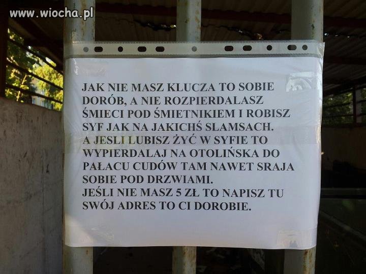 Dorobienie klucza do śmietnika