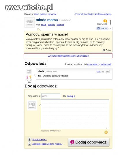 Sperma w nosie...