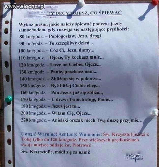 Ty decydujesz co śpiewać...
