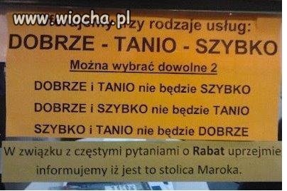 Dobrze, tanio, szybko