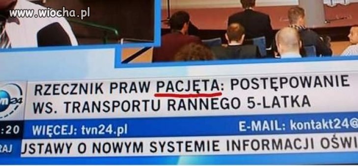 "Jestę pacjętę"