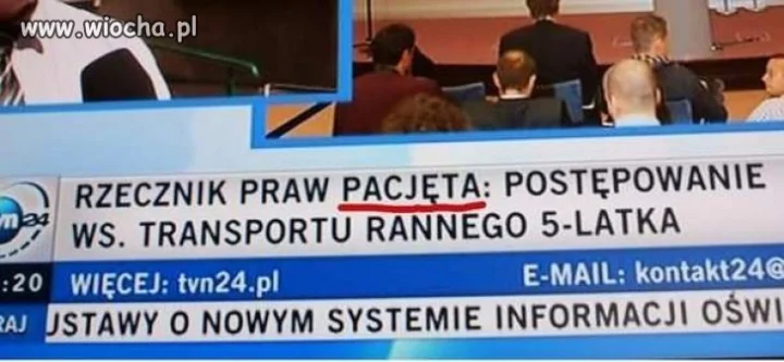 "Jestę pacjętę"