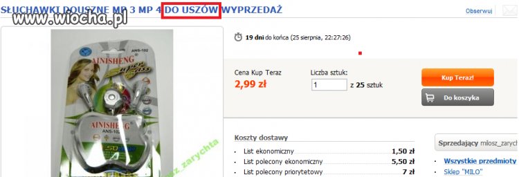 Do uszów .