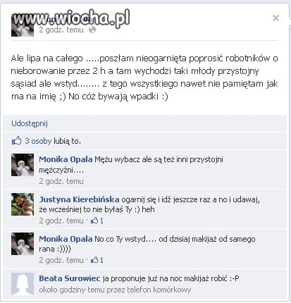 Wstrząsające. ciekawe co na to jej mąż
