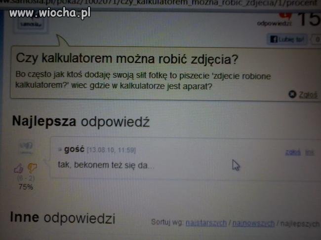 Jak zrobić zdjęcie kalkulatorem?