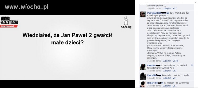 Nowa moda wśród młodzieży, obrażanie papieża