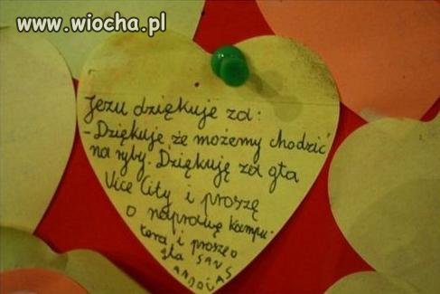 Synek podziękował Bozi...