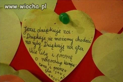 Synek podziękował Bozi...