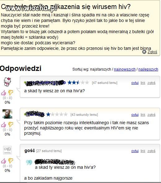 Zarazić się HIV'em przez ślinę ? 