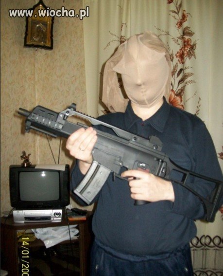 Pan wybiera się na napad.